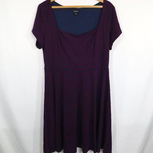 Torrid Striped Short Sleeve Midi Dress Size 1X